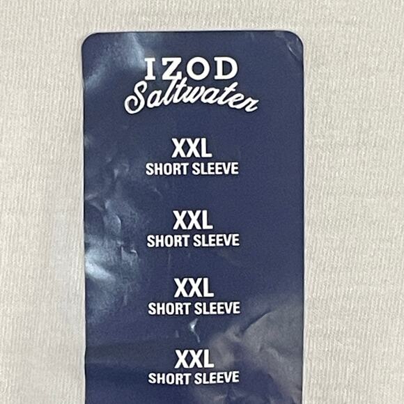 Izod Saltwater Mens XXL White T Shirt Relaxed Chatham Point Tee Soft Stretch - Picture 6 of 12